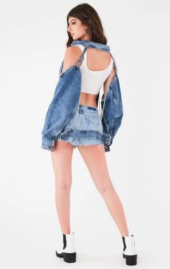 FURST OF A KIND FESTIVAL VINTAGE CUTOUT CHAIN DENIM JACKET 9 FURST OF A KIND FESTIVAL VINTAGE CUTOUT CHAIN DENIM JACKET