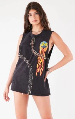 FURST OF A KIND VINTAGE PINS VINTAGE CURVED SAFETY PIN SLEEVELESS TEE 6 FURST OF A KIND VINTAGE PINS VINTAGE CURVED SAFETY PIN SLEEVELESS TEE