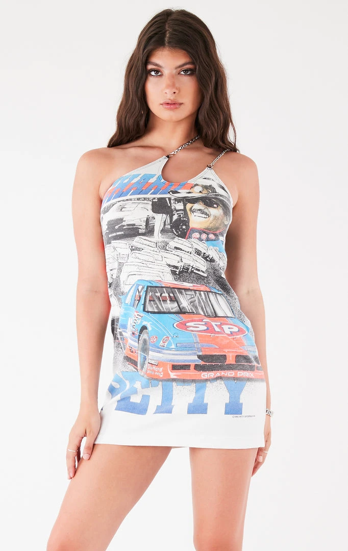 FURST OF A KIND VINTAGE ONE SHOULDER DOUBLE CHAIN STRAP DRESS 4 FURST OF A KIND VINTAGE ONE SHOULDER DOUBLE CHAIN STRAP DRESS