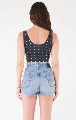 FURST OF A KIND VINTAGE ALLOVER RHINESTONE TANK FESTIVAL