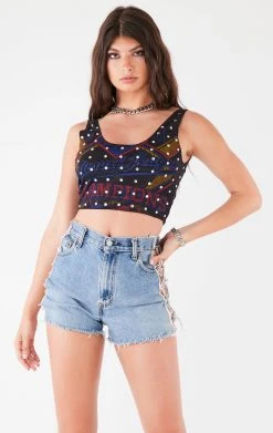 FURST OF A KIND VINTAGE ALLOVER RHINESTONE TANK VINTAGE SPORTS