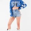 FURST OF A KIND VINTAGE STAR PATCH CROPPED HOODIE VINTAGE COLLEGE
