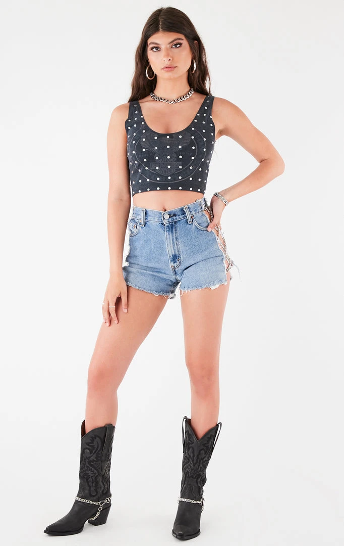 FURST OF A KIND VINTAGE ALLOVER RHINESTONE TANK FESTIVAL 3 FURST OF A KIND VINTAGE ALLOVER RHINESTONE TANK FESTIVAL