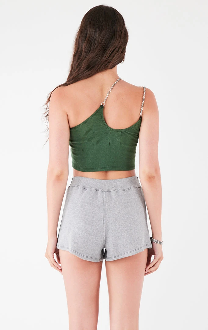 FURST OF A KIND VINTAGE CHAINS VINTAGE ONE SHOULDER DOUBLE CHAIN SHORT SET 5 FURST OF A KIND VINTAGE CHAINS VINTAGE ONE SHOULDER DOUBLE CHAIN SHORT SET