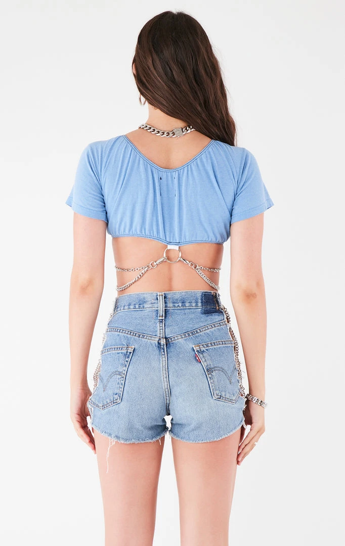 FURST OF A KIND VINTAGE CHAINS VINTAGE O-RING CHAIN CROP TEE 6 FURST OF A KIND VINTAGE CHAINS VINTAGE O-RING CHAIN CROP TEE