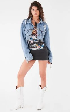 FURST OF A KIND VINTAGE CHAINS VINTAGE ONE SHOULDER DOUBLE CHAIN STRAP DRESS