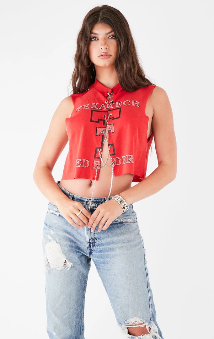 FURST OF A KIND VINTAGE CHAIN LACE UP SLEEVELESS TEE 4 FURST OF A KIND VINTAGE CHAIN LACE UP SLEEVELESS TEE