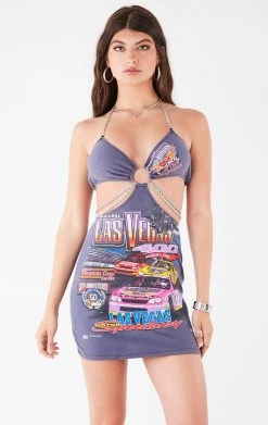 FURST OF A KIND VINTAGE CHAINS VINTAGE CUT OUT CHAIN HALTER DRESS