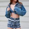 FURST OF A KIND VINTAGE MULTI WAISTBAND DENIM JACKET