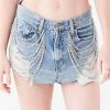 FURST OF A KIND VINTAGE WATERFALL CHAIN MICRO MINI DENIM SKIRT 1 FURST OF A KIND VINTAGE WATERFALL CHAIN MICRO MINI DENIM SKIRT