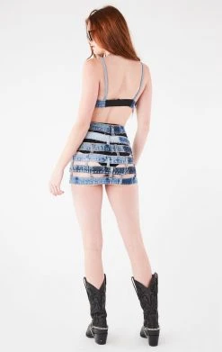 FURST OF A KIND FESTIVAL VINTAGE DENIM BRA TOP 11 FURST OF A KIND FESTIVAL VINTAGE DENIM BRA TOP