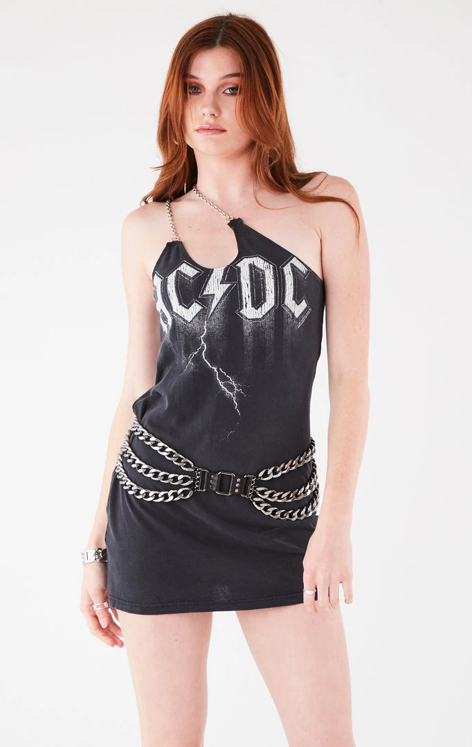 FURST OF A KIND VINTAGE ONE SHOULDER DOUBLE CHAIN STRAP DRESS 4 FURST OF A KIND VINTAGE ONE SHOULDER DOUBLE CHAIN STRAP DRESS