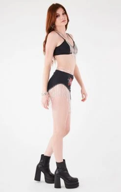 FURST OF A KIND VINTAGE DRINKS VINTAGE RHINESTONE FRINGE BRA TOP AND SKIRT SET 8 FURST OF A KIND VINTAGE DRINKS VINTAGE RHINESTONE FRINGE BRA TOP AND SKIRT SET