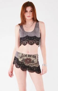 FURST OF A KIND FESTIVAL VINTAGE LACE TRIM TANK AND SKIRT SET