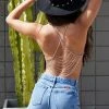FURST OF A KIND VINTAGE HALTER NECK WATERFALL CHAIN BACK TOP FESTIVAL