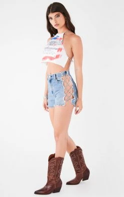 FURST OF A KIND VINTAGE HALTER NECK WATERFALL CHAIN BACK TOP 7 FURST OF A KIND VINTAGE HALTER NECK WATERFALL CHAIN BACK TOP