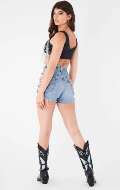 FURST OF A KIND FESTIVAL VINTAGE CROPPED TANK WITH BODY CHAIN