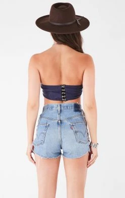 FURST OF A KIND VINTAGE CHAIN NECK WRAP TOP WITH DRAPE CHAIN FESTIVAL