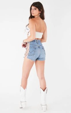 FURST OF A KIND VINTAGE CHAINS VINTAGE CUT OUT CHAIN HALTER TOP