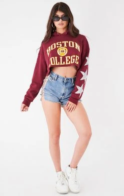 FURST OF A KIND VINTAGE STAR PATCH CROPPED HOODIE