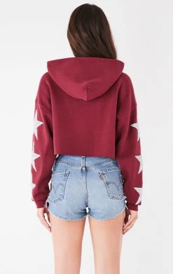 FURST OF A KIND VINTAGE STAR PATCH CROPPED HOODIE