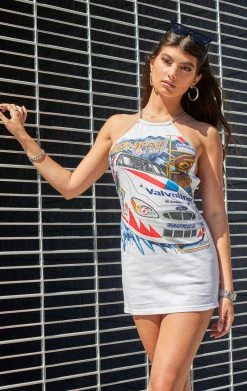 FURST OF A KIND FESTIVAL VINTAGE WATERFALL CHAIN BACK DRESS