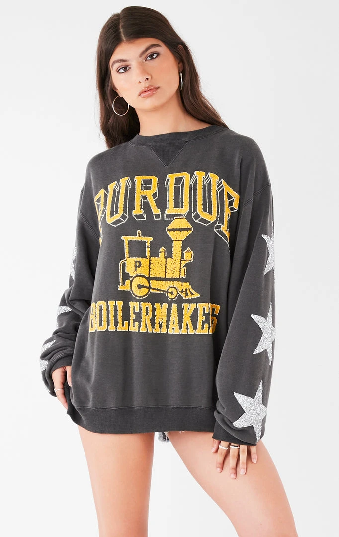 FURST OF A KIND VINTAGE SILVER STAR PATCH SWEATSHIRT VINTAGE COLLEGE 4 FURST OF A KIND VINTAGE SILVER STAR PATCH SWEATSHIRT VINTAGE COLLEGE