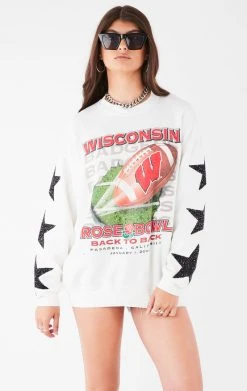 FURST OF A KIND VINTAGE COLLEGE VINTAGE BLACK STAR PATCH SWEATSHIRT