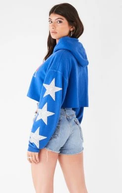 FURST OF A KIND VINTAGE STAR PATCH CROPPED HOODIE