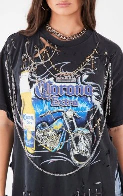 FURST OF A KIND VINTAGE MULTI DRAPED CHAIN TEE