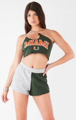 FURST OF A KIND VINTAGE CHAINS VINTAGE ONE SHOULDER DOUBLE CHAIN SHORT SET