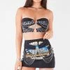 FURST OF A KIND VINTAGE WATERFALL CHAIN TUBE TOP AND SKIRT SET