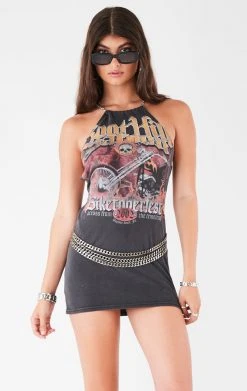 FURST OF A KIND VINTAGE WATERFALL CHAIN BACK DRESS VINTAGE CHAINS