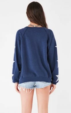 FURST OF A KIND VINTAGE COLLEGE VINTAGE SILVER STAR PATCH SWEATSHIRT