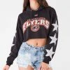 FURST OF A KIND VINTAGE SPORTS VINTAGE STAR PATCH CROPPED HOODIE