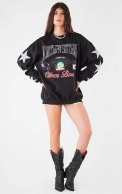 FURST OF A KIND VINTAGE COLLEGE VINTAGE SILVER STAR PATCH SWEATSHIRT