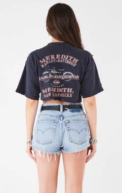 FURST OF A KIND FESTIVAL VINTAGE PIN AND CHAIN CROPPED TEE