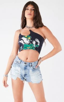 FURST OF A KIND VINTAGE ONE SHOULDER DOUBLE CHAIN STRAP TANK VINTAGE CHAINS