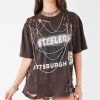 FURST OF A KIND VINTAGE CHAINS VINTAGE MULTI DRAPED CHAIN TEE