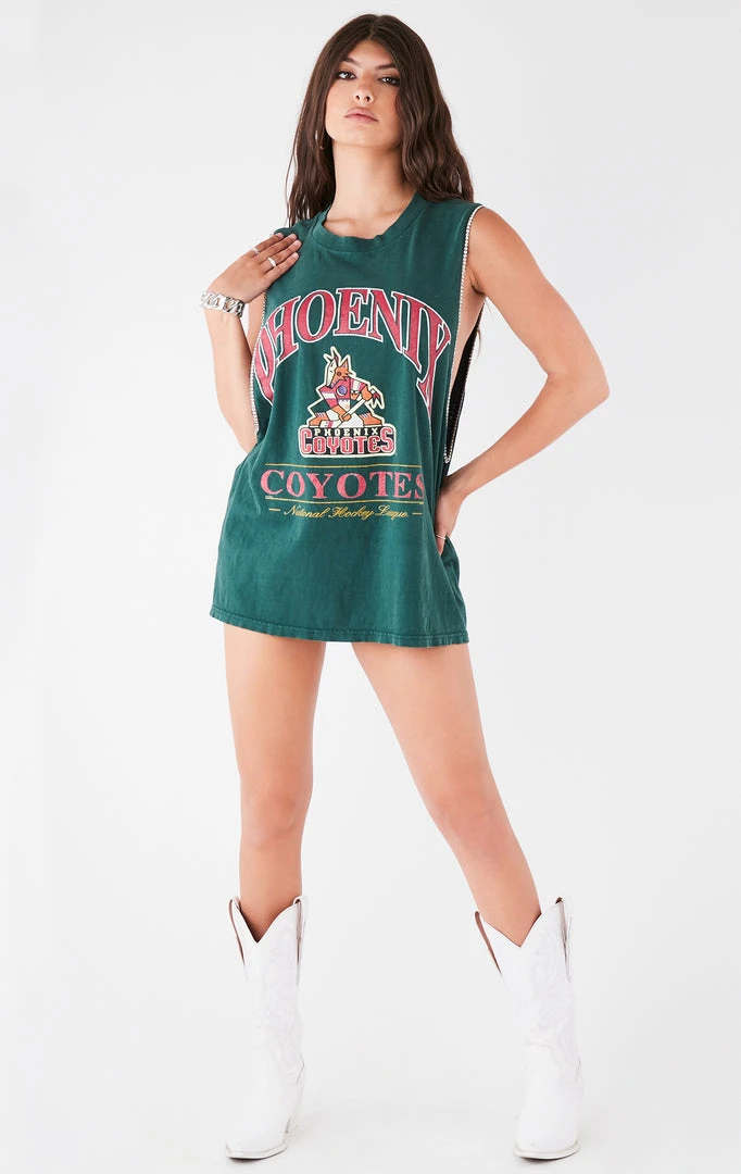 FURST OF A KIND VINTAGE RHINESTONE TRIM SLEEVELESS TEE VINTAGE SPORTS 3 FURST OF A KIND VINTAGE RHINESTONE TRIM SLEEVELESS TEE VINTAGE SPORTS