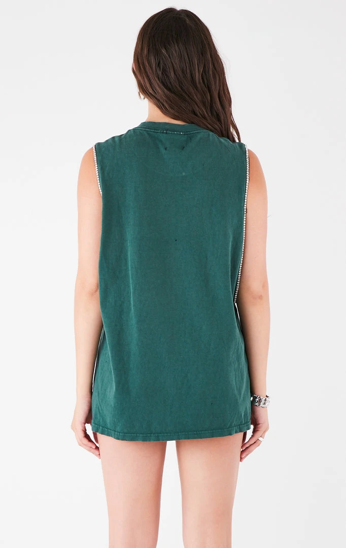 FURST OF A KIND VINTAGE RHINESTONE TRIM SLEEVELESS TEE VINTAGE SPORTS 5 FURST OF A KIND VINTAGE RHINESTONE TRIM SLEEVELESS TEE VINTAGE SPORTS