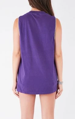 FURST OF A KIND VINTAGE RHINESTONE TRIM SLEEVELESS TEE VINTAGE SPORTS 7 FURST OF A KIND VINTAGE RHINESTONE TRIM SLEEVELESS TEE VINTAGE SPORTS