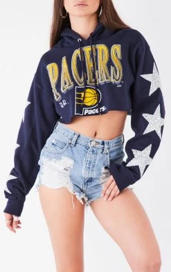 FURST OF A KIND VINTAGE SPORTS VINTAGE STAR PATCH CROPPED HOODIE
