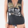 FURST OF A KIND VINTAGE CRISS CROSS RHINESTONE SLEEVELESS TEE VINTAGE NFL