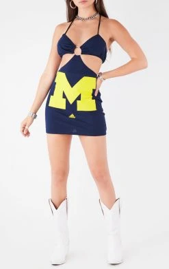 FURST OF A KIND VINTAGE CUT OUT HALTER DRESS