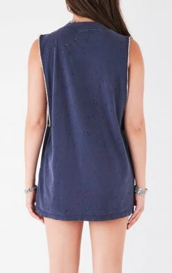 FURST OF A KIND VINTAGE RHINESTONE TRIM SLEEVELESS TEE 5 FURST OF A KIND VINTAGE RHINESTONE TRIM SLEEVELESS TEE