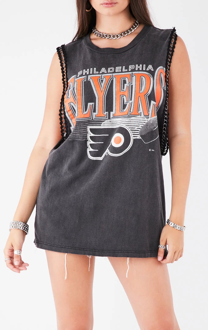 FURST OF A KIND VINTAGE CHAINS VINTAGE CHAIN TRIM SLEEVELESS TEE 3 FURST OF A KIND VINTAGE CHAINS VINTAGE CHAIN TRIM SLEEVELESS TEE