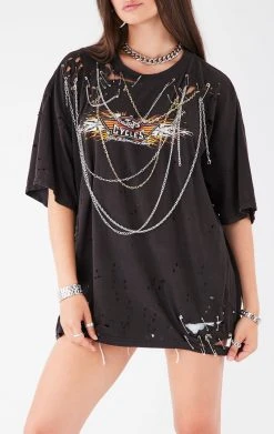 FURST OF A KIND VINTAGE MULTI DRAPED CHAIN TEE VINTAGE CHAINS