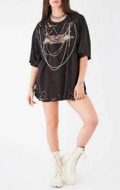 FURST OF A KIND VINTAGE MULTI DRAPED CHAIN TEE VINTAGE CHAINS