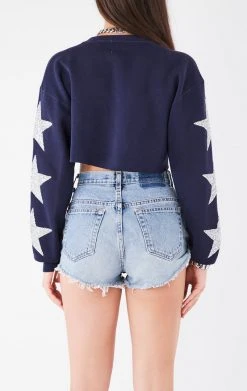 FURST OF A KIND VINTAGE STAR PATCH CROPPED SWEATSHIRT VINTAGE NFL